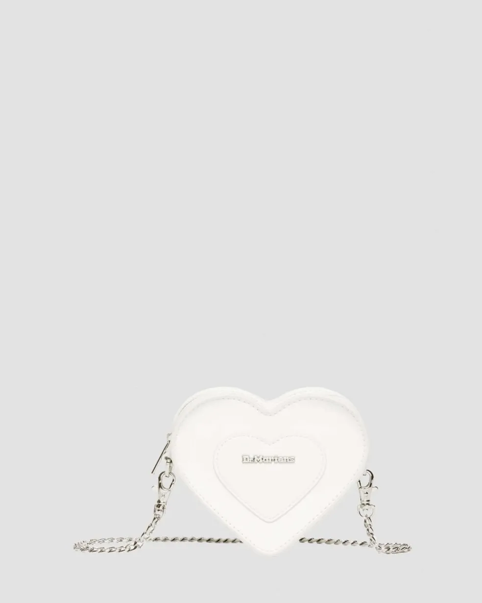 Vegan Mini Heart Shaped Bag in White