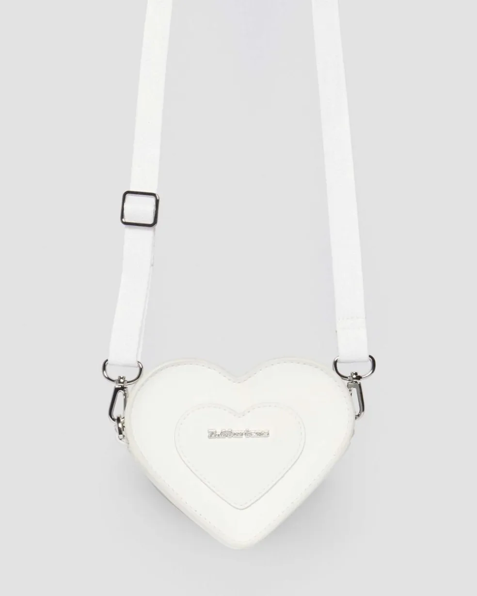 Vegan Mini Heart Shaped Bag in White