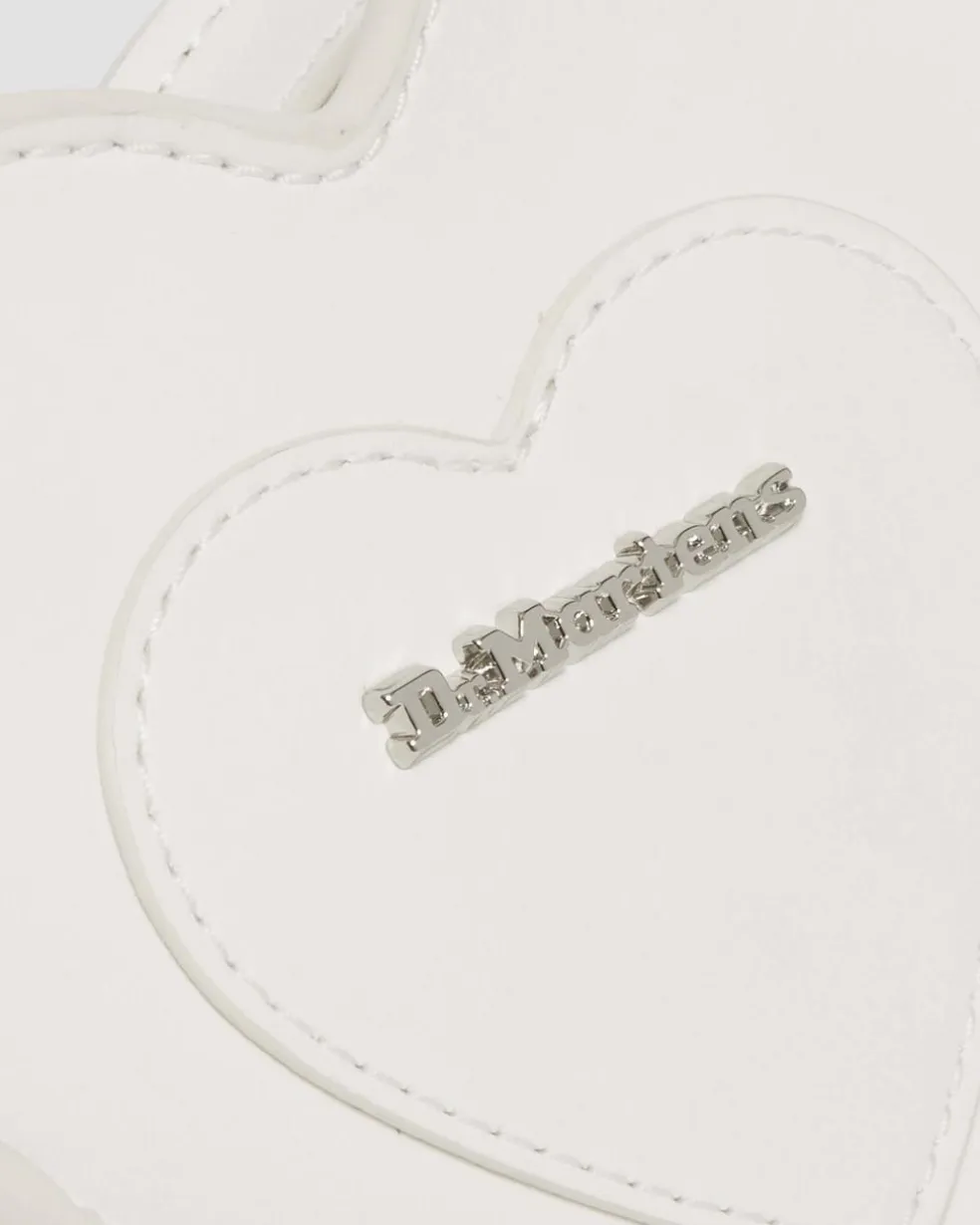 Vegan Mini Heart Shaped Bag in White