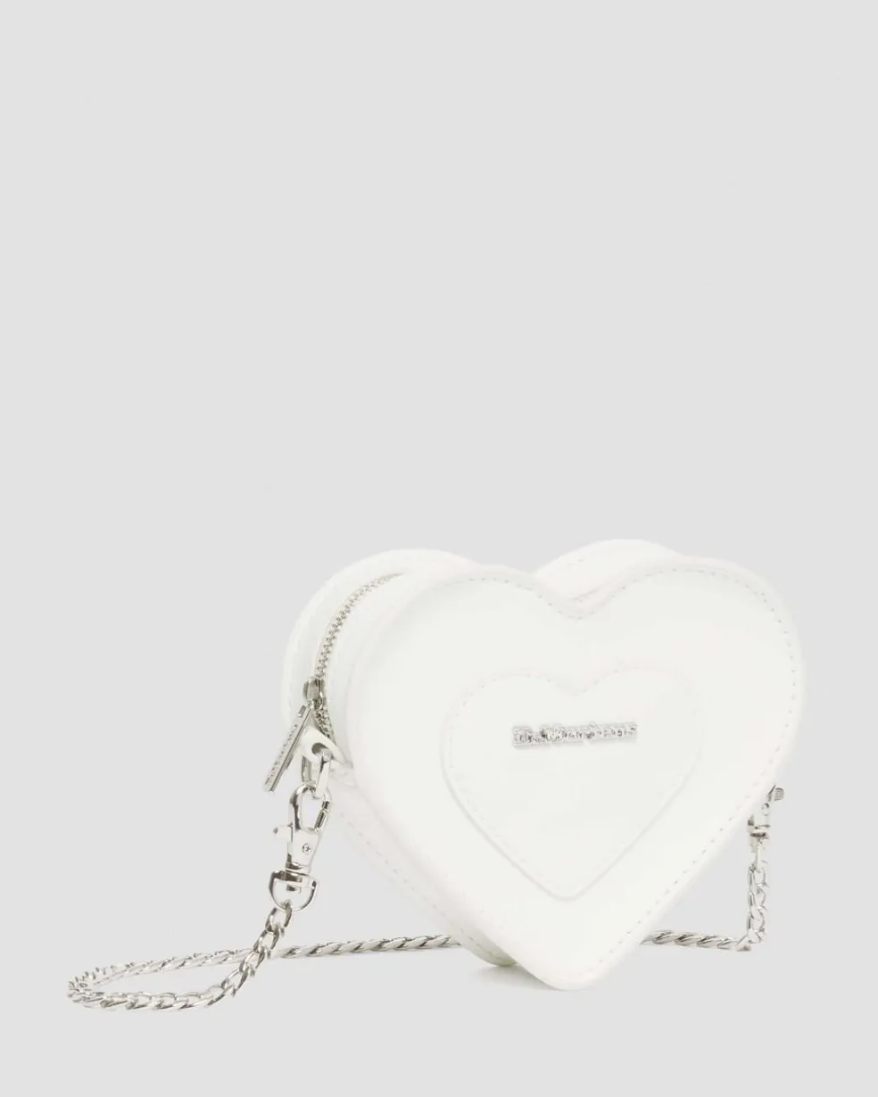 Vegan Mini Heart Shaped Bag in White