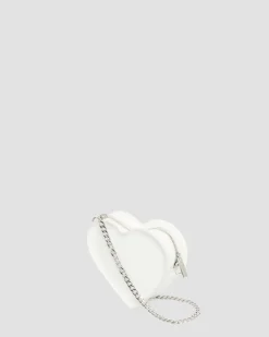 Vegan Mini Heart Shaped Bag in White