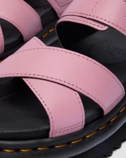 Voss II Athena Leather Strap Sandals in Dusty Rose
