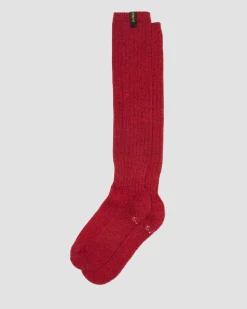 WARMWAIR ORGANIC COTTON BLEND SOCKS in Vibrant Red