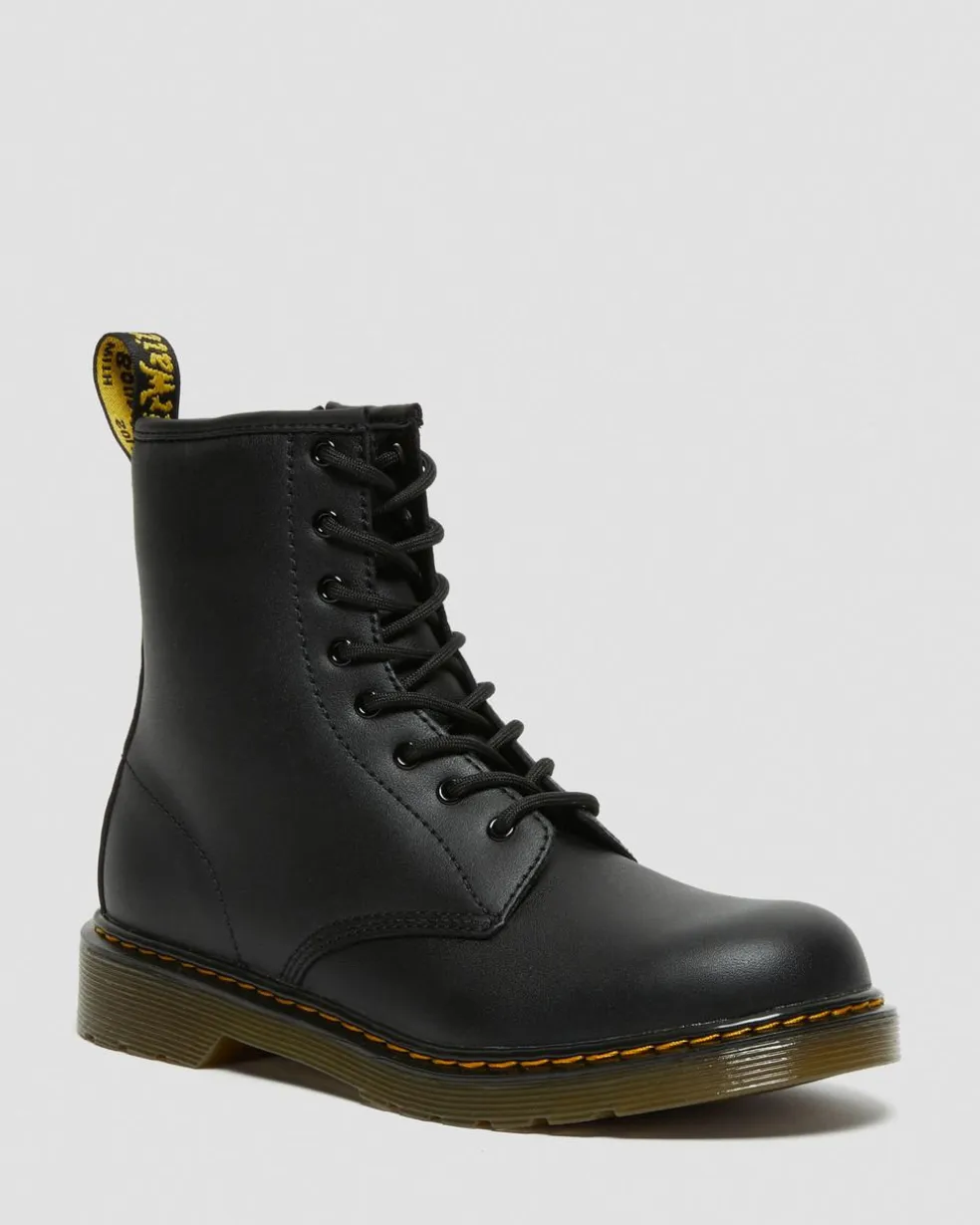 Youth 1460 Softy T Leather Lace Up Boots in Black
