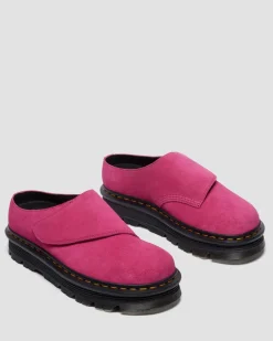 Zebzag Anywair Suede Mules in Fuchsia Pink