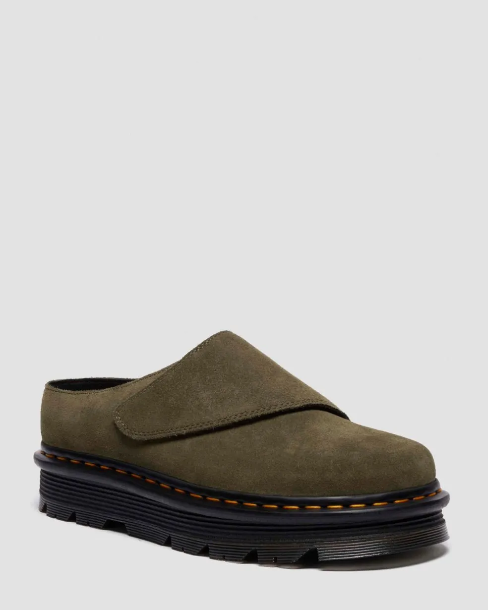 Zebzag Anywair Suede Mules in Olive