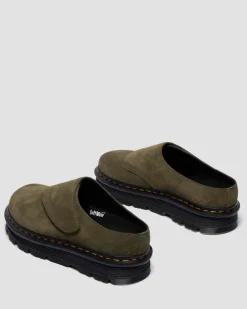 Zebzag Anywair Suede Mules in Olive