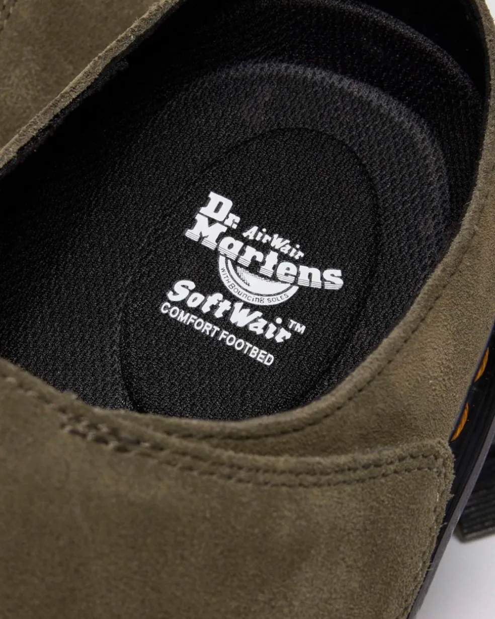 Zebzag Anywair Suede Mules in Olive