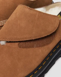 Zebzag AnyWair Warm Lined Suede Mules in Desert Brown