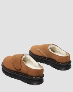 Zebzag AnyWair Warm Lined Suede Mules in Desert Brown