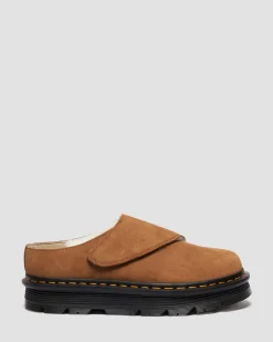 Zebzag AnyWair Warm Lined Suede Mules in Desert Brown