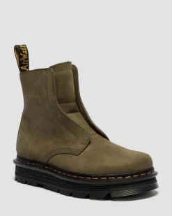 Zebzag Laceless Nubuck Boots in Dms Olive