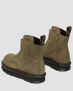 Zebzag Laceless Nubuck Boots in Dms Olive