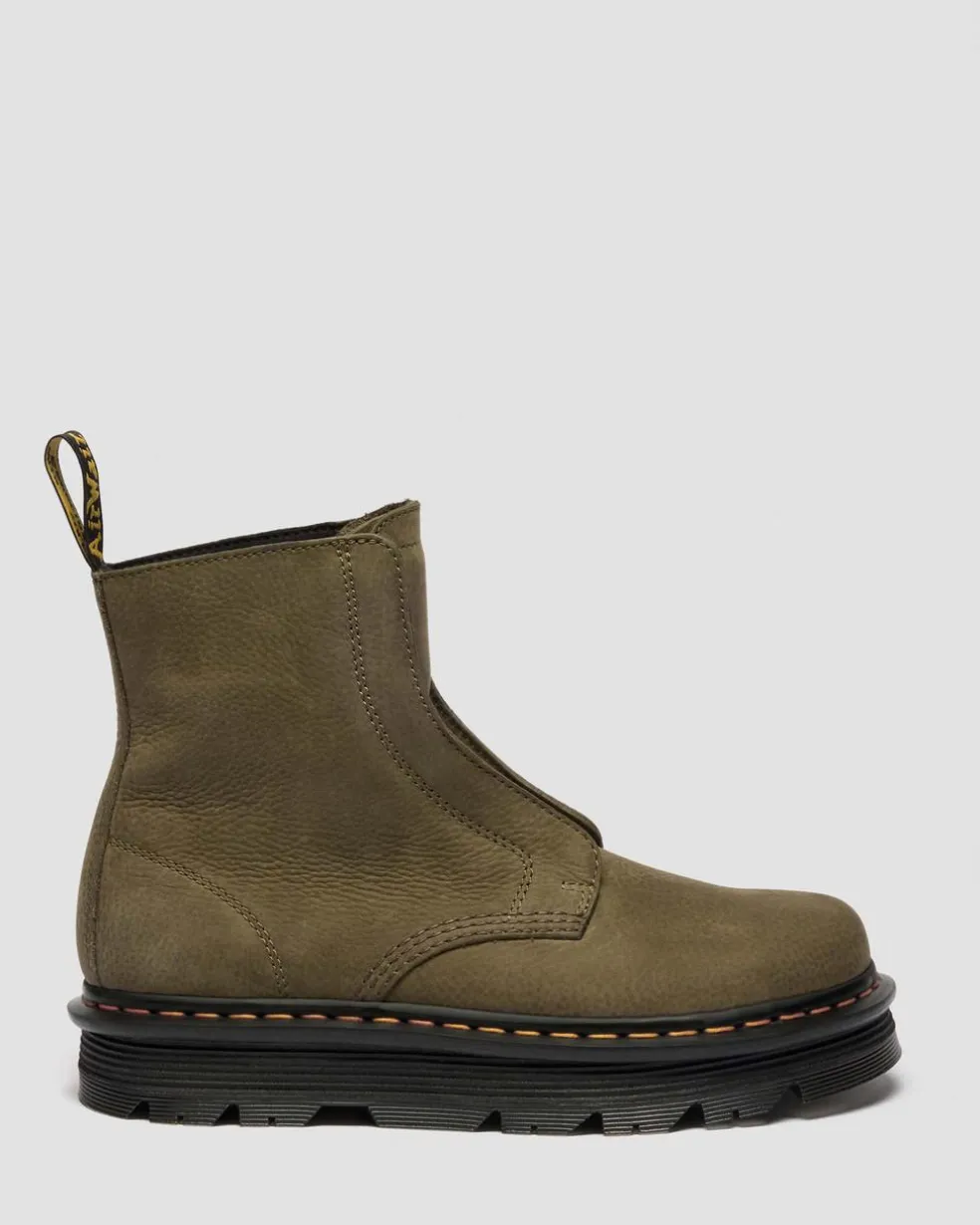 Zebzag Laceless Nubuck Boots in Dms Olive