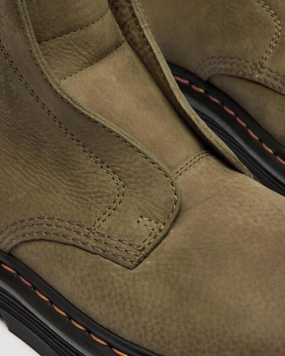 Zebzag Laceless Nubuck Boots in Dms Olive