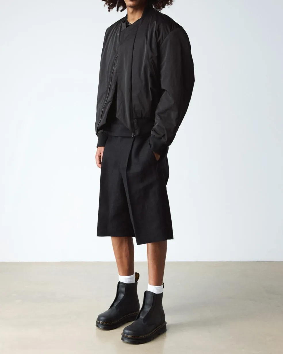Zebzag Laceless Slip On Leather Boots in Black