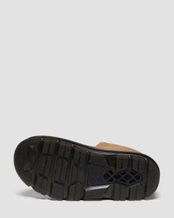 ZEBZAG LACELESS WARM LINED SLIP ON NUBUCK BOOTS in Desert Brown