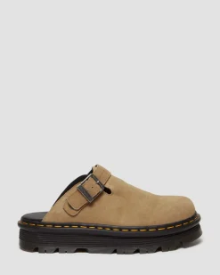 Zebzag Suede Casual Slingback Platform Mules in Savannah Tan