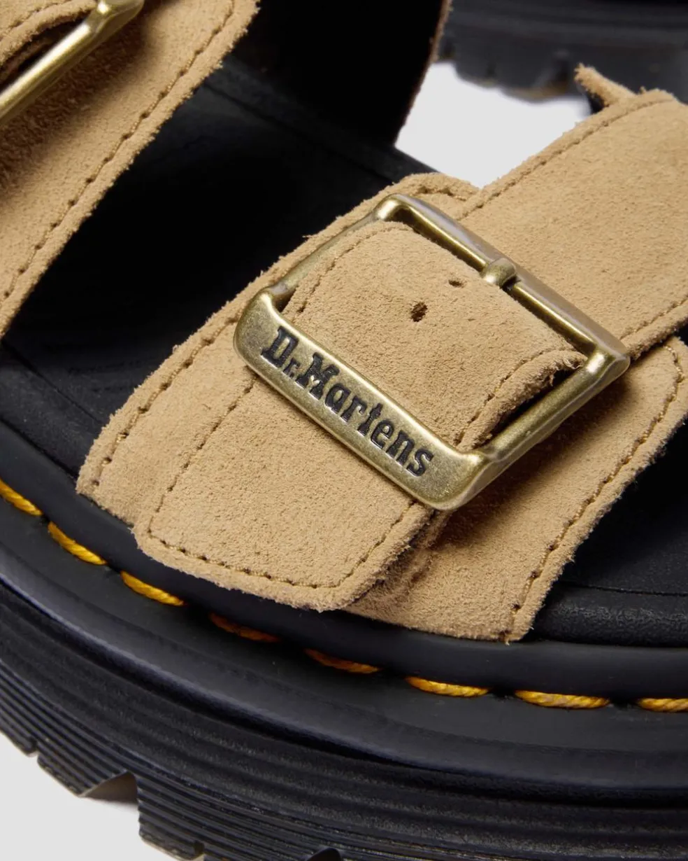 Zebzag Suede Platform Sandals in Savannah Tan