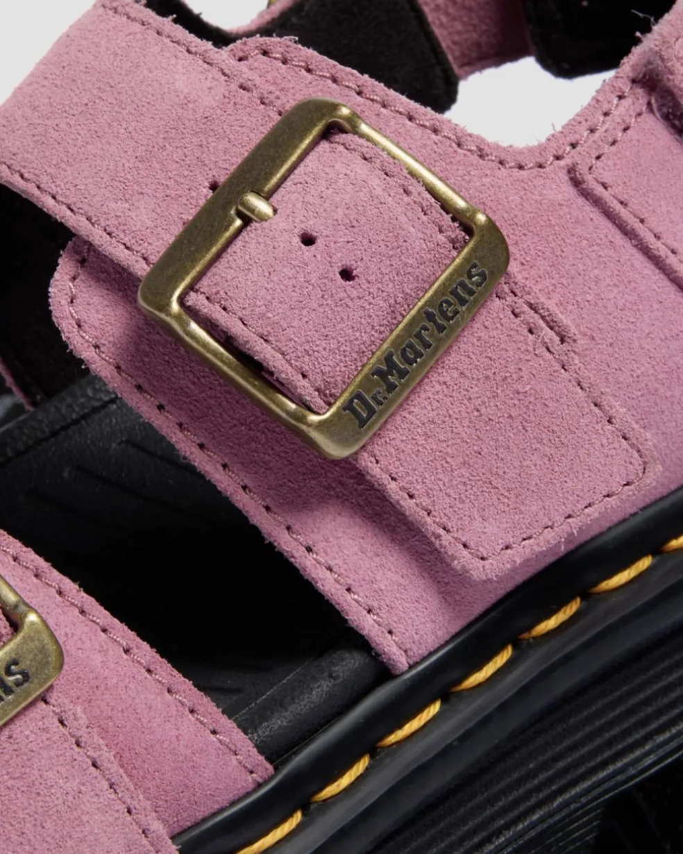 Zebzag Suede Platform Sandals in Dusty Rose