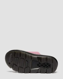 Zebzag Suede Platform Slides in Dusty Rose