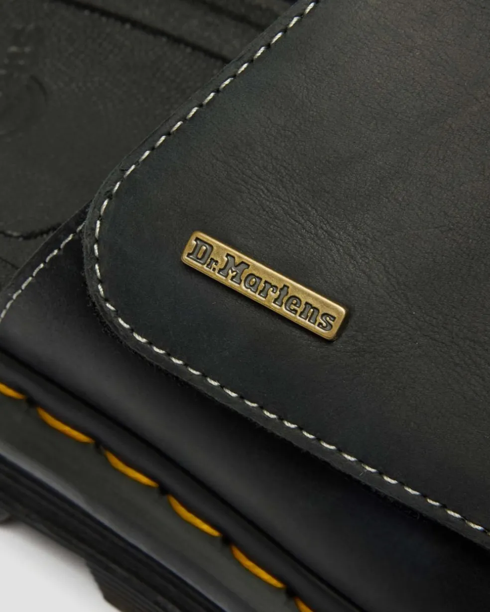 Zebzag Wyoming Leather Slides in Black