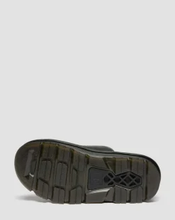 Zebzag Wyoming Leather Slides in Black